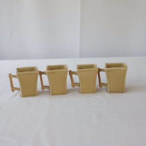Set of Four Vintage Joyce Chen Square Tea/Espresso Cups